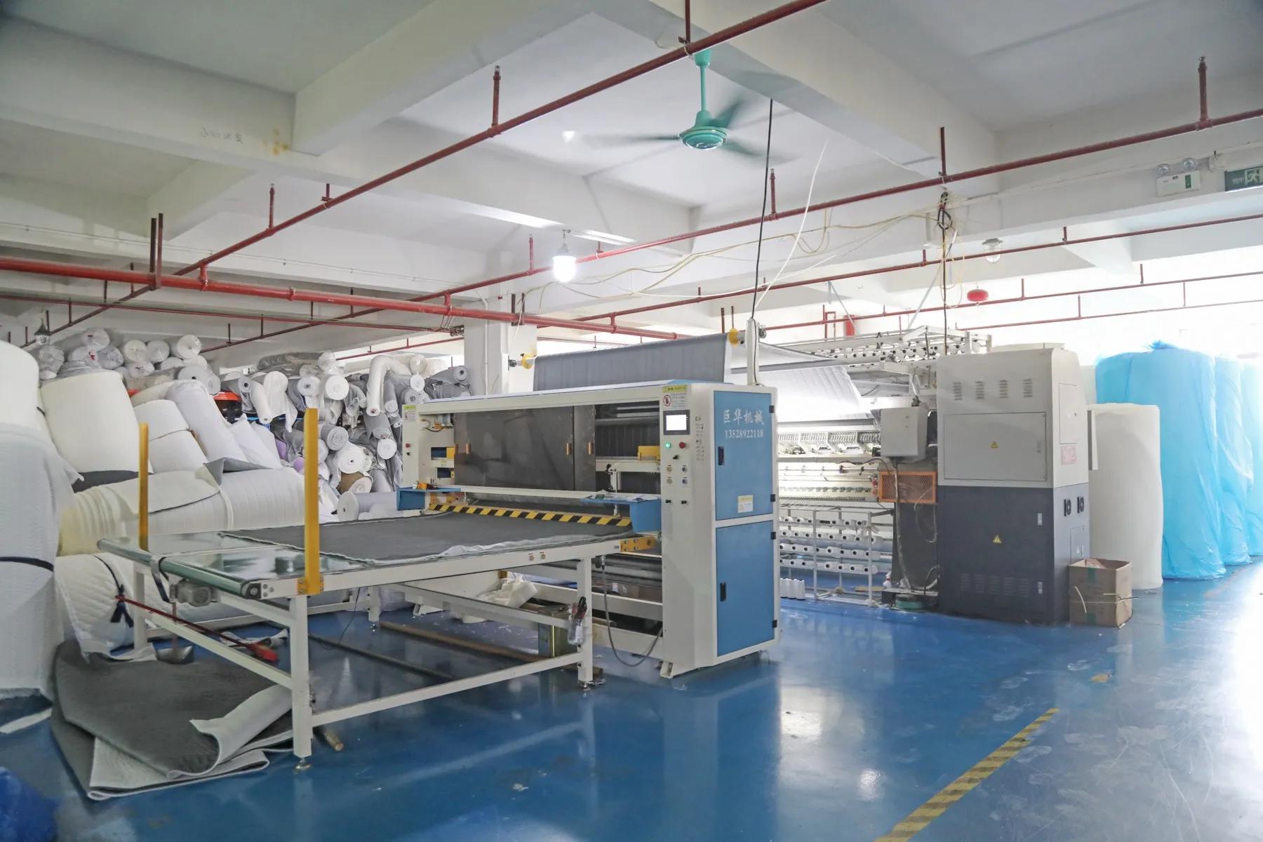 Automated fabric cutting line at Bed Rumours mattress factory