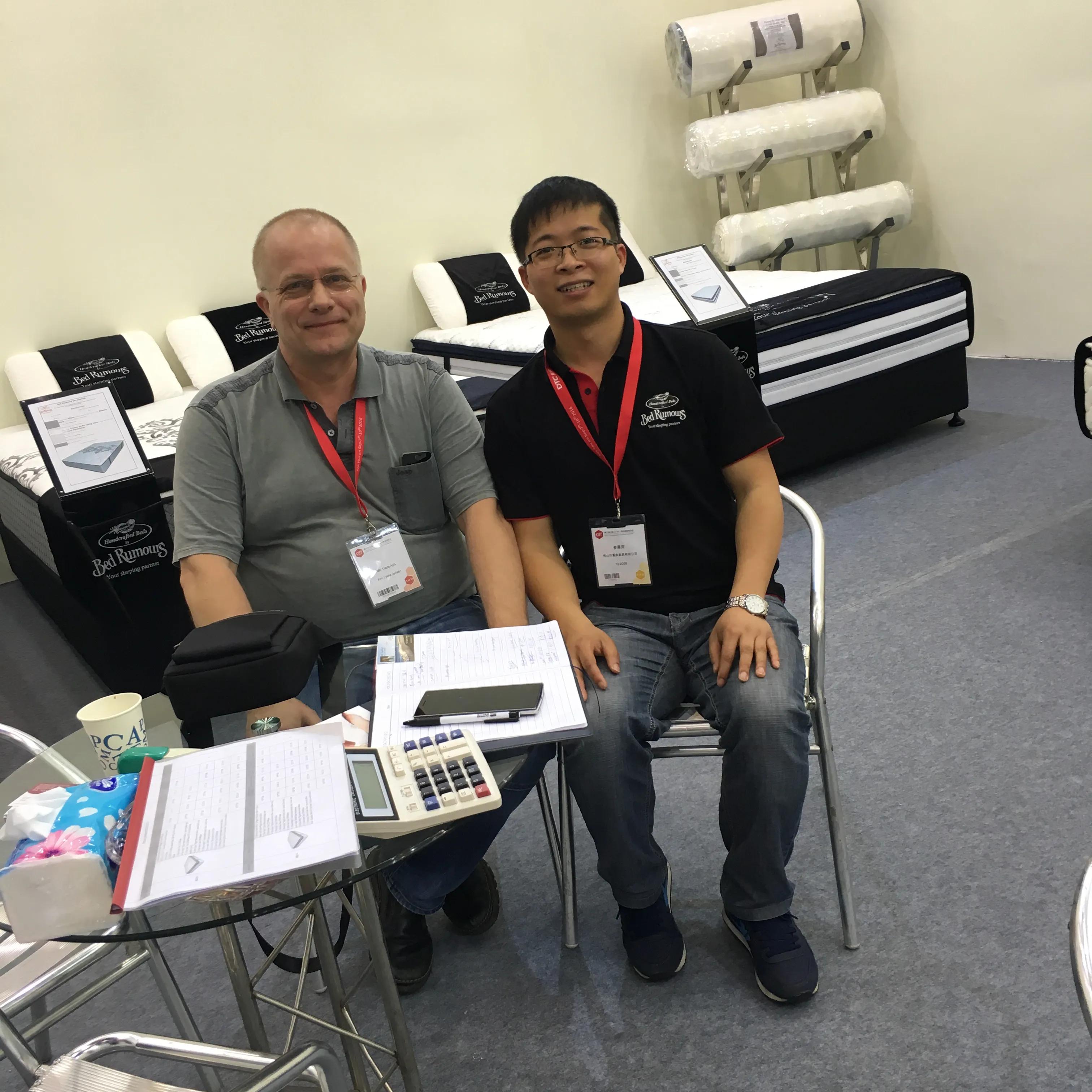Customer visiting Bed Rumours mattress showroom